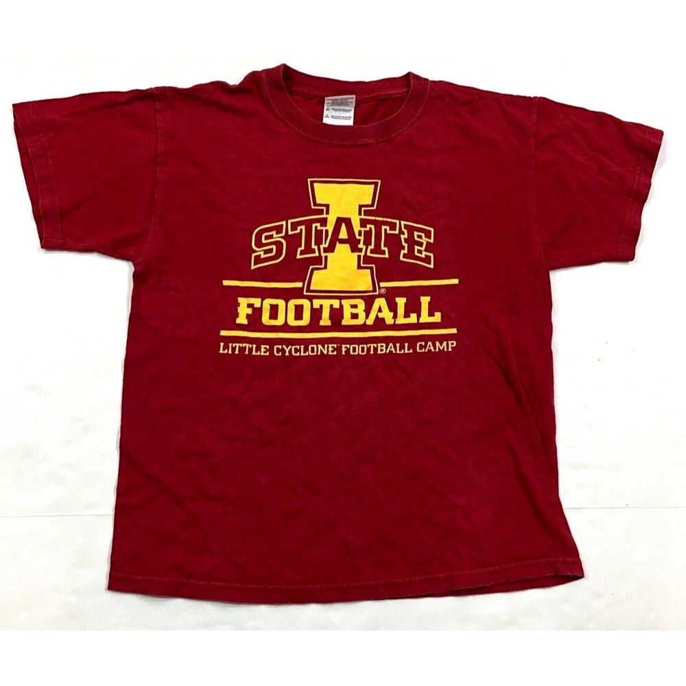 Gildan Iowa State Little Cyclones Football Camp Tee T-shirt Youth‎ Large L Kids